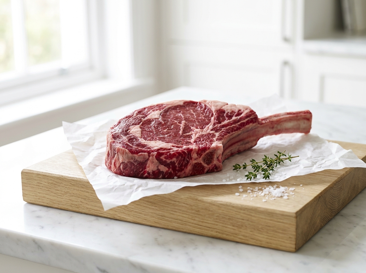 Côte de bœuf halal, hors du pack