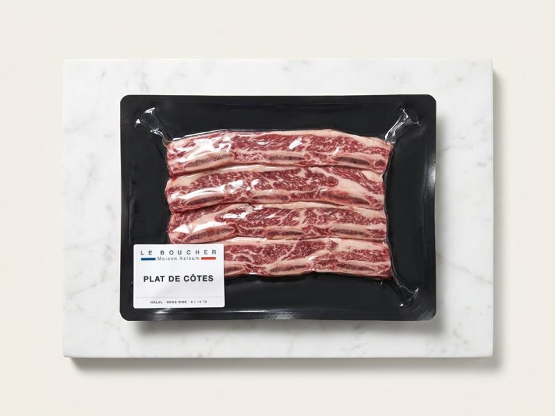 Plat de côtes halal sous vide