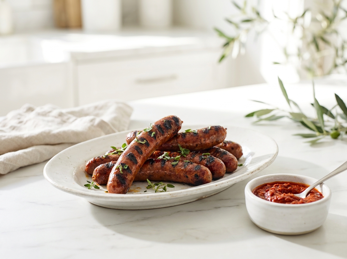 Merguez grillées et salade méchouia