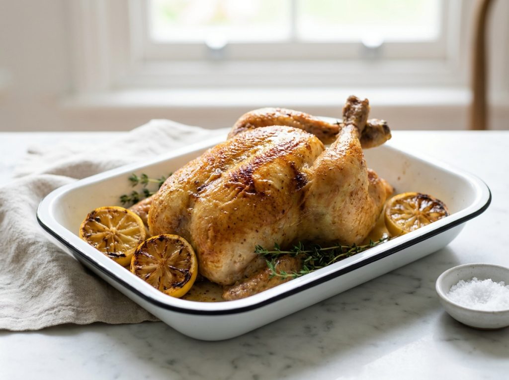 Poulet prêt à cuire : le plat cuit