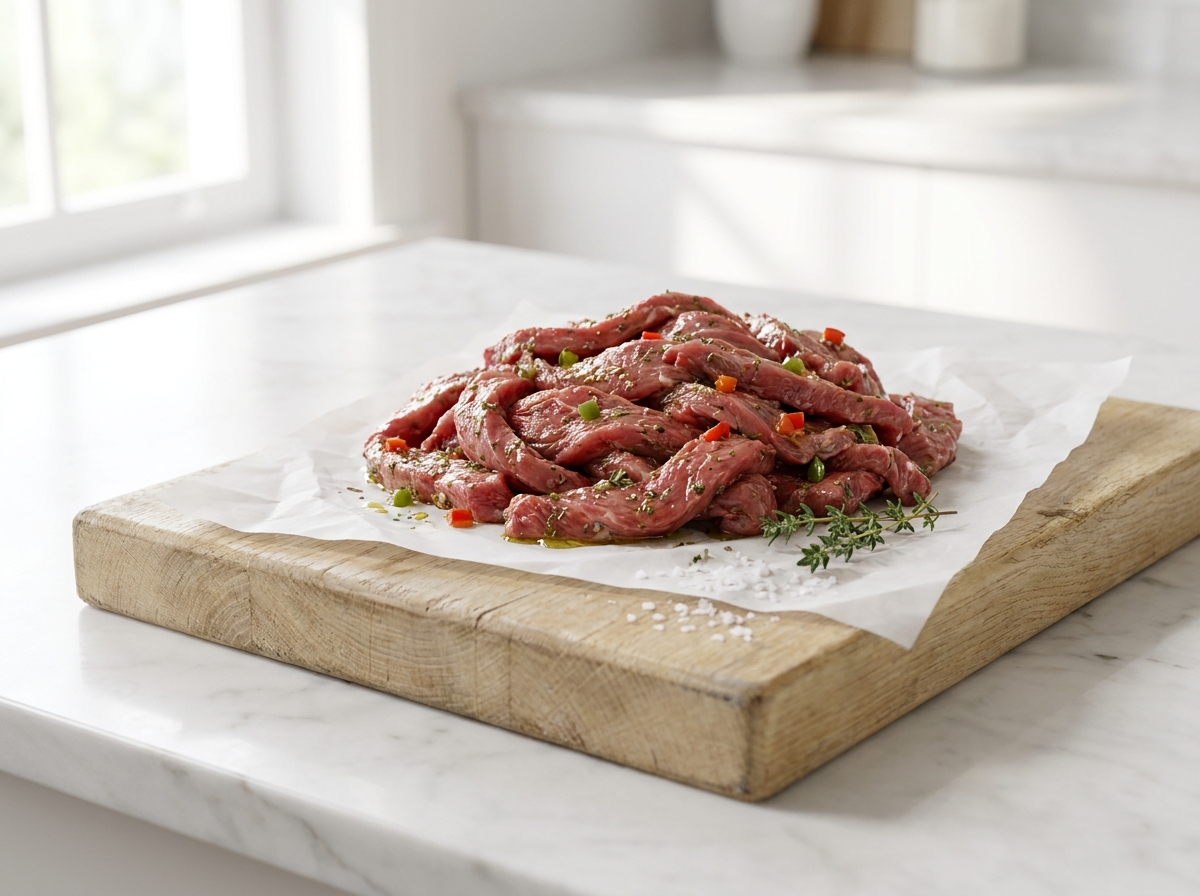 Émincés de bœuf à la provençale halal, hors du pack
