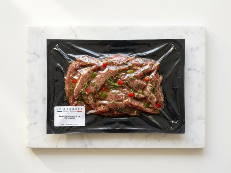 Émincés de bœuf à la provençale halal sous vide