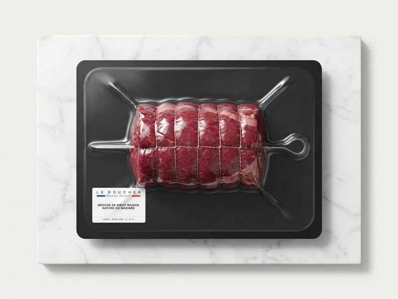 Broche de bœuf Maison nature ou marinée halal sous vide