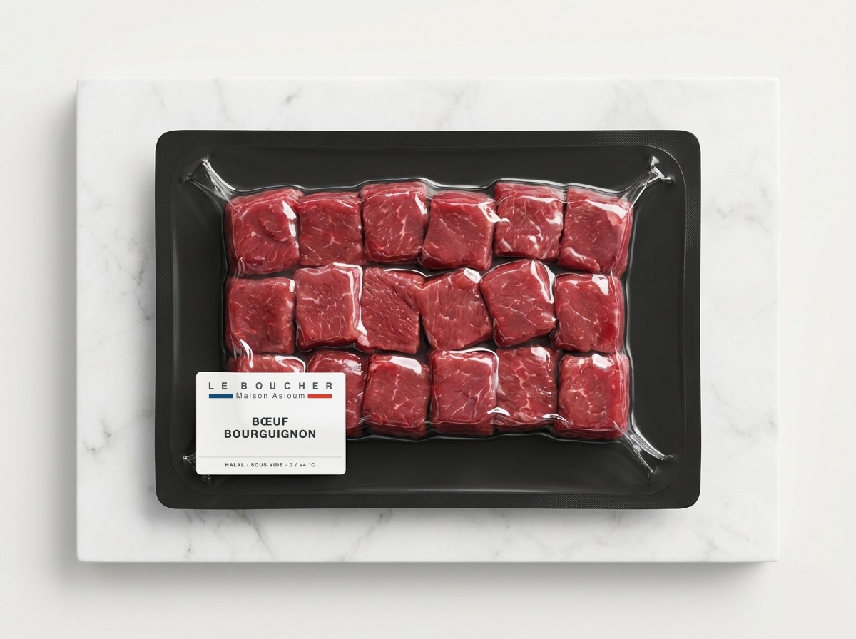 Bœuf Bourguignon halal sous vide