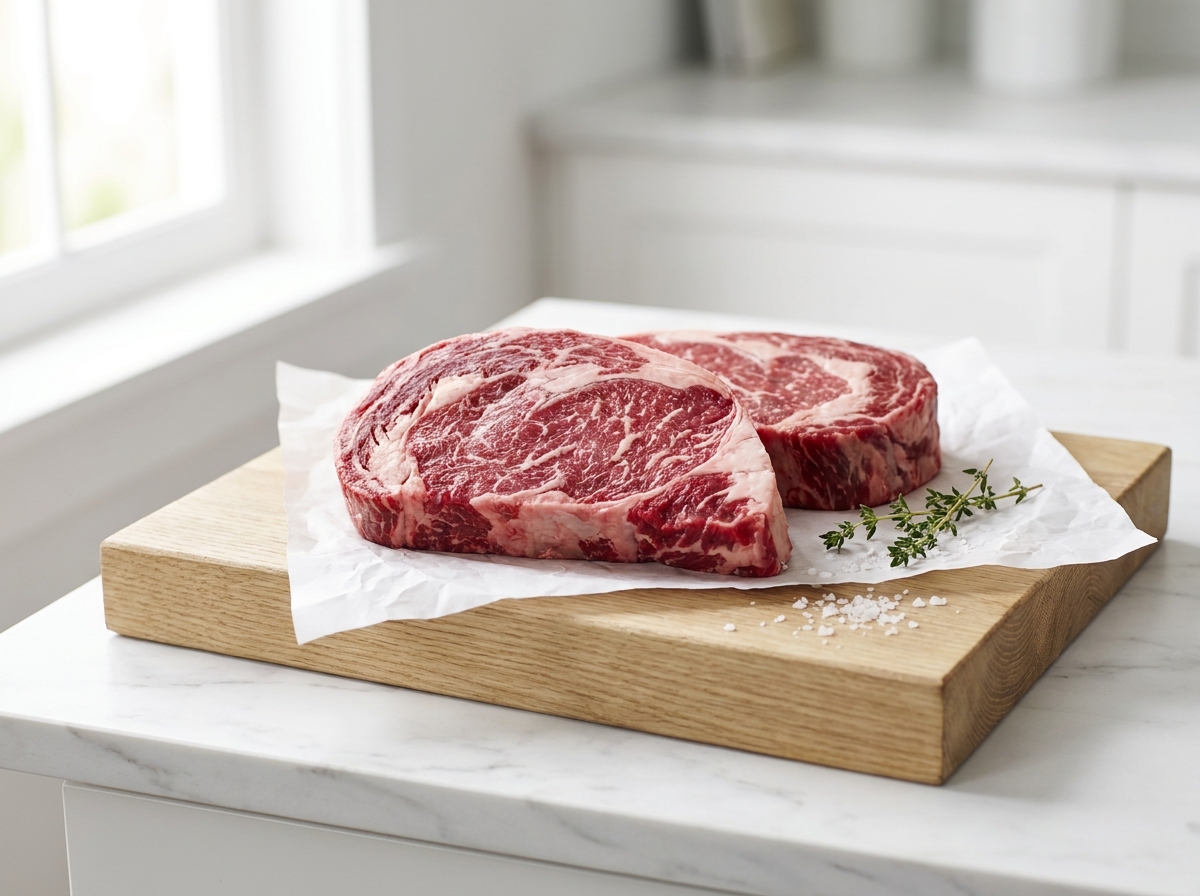 Entrecôtes de bœuf halal, hors du pack
