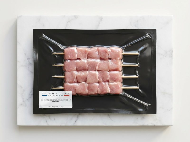 Brochettes de Veau Maison natures ou marinées halal sous vide