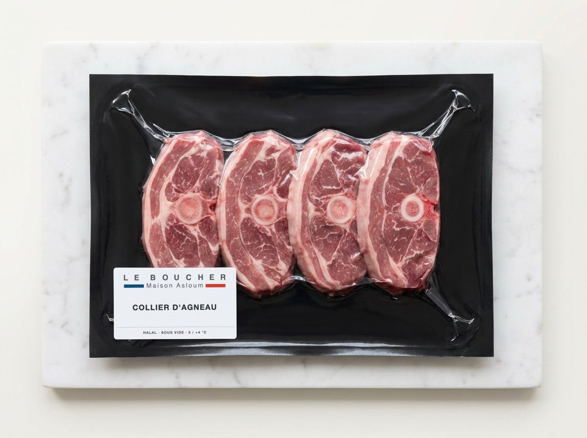 Collier d'agneau halal sous vide