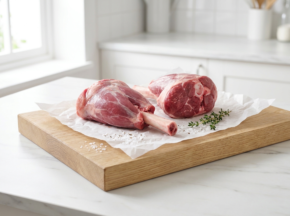 Souris d'agneau halal, hors du pack