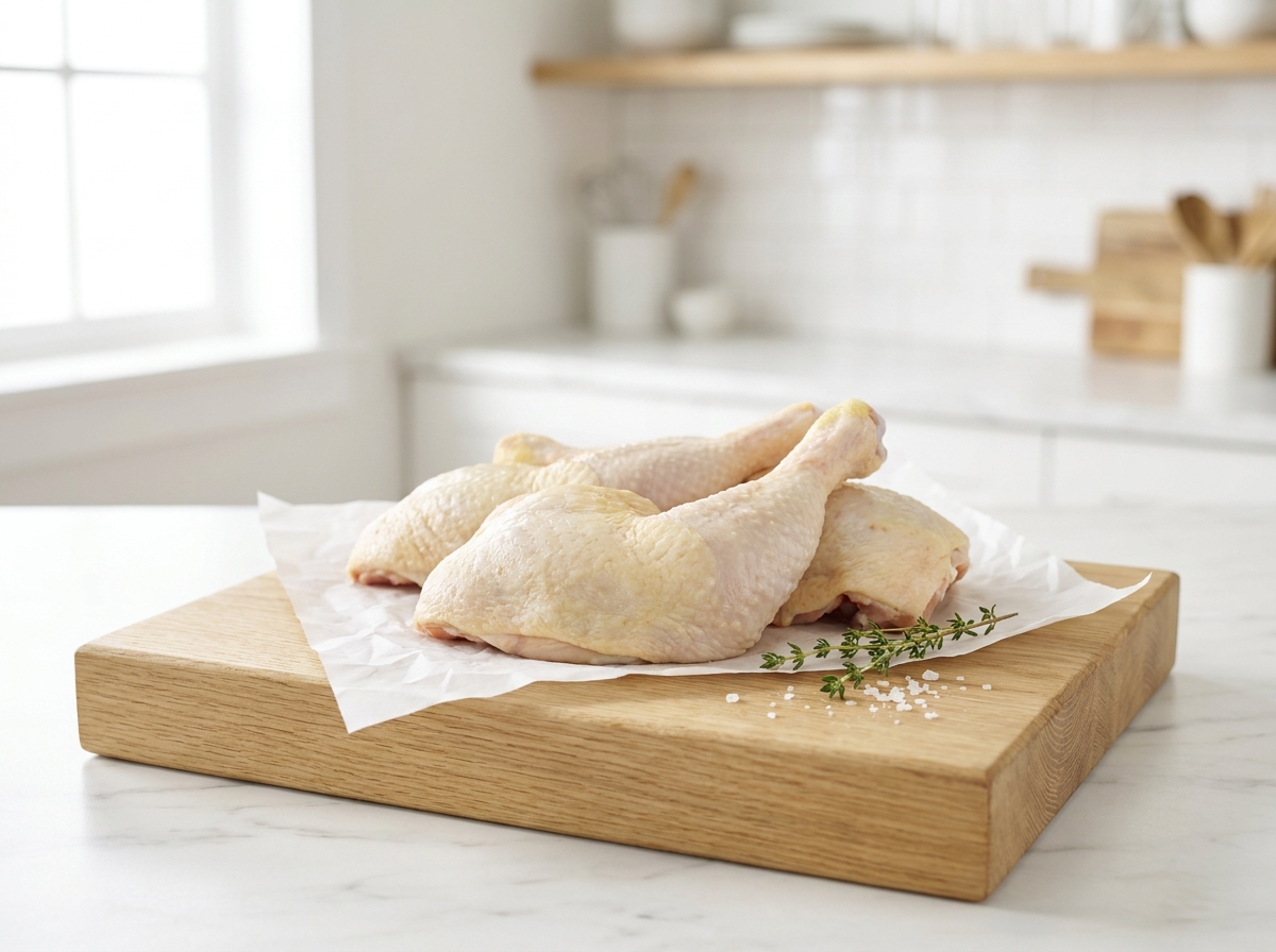 Cuisses de poulet halal, hors du pack