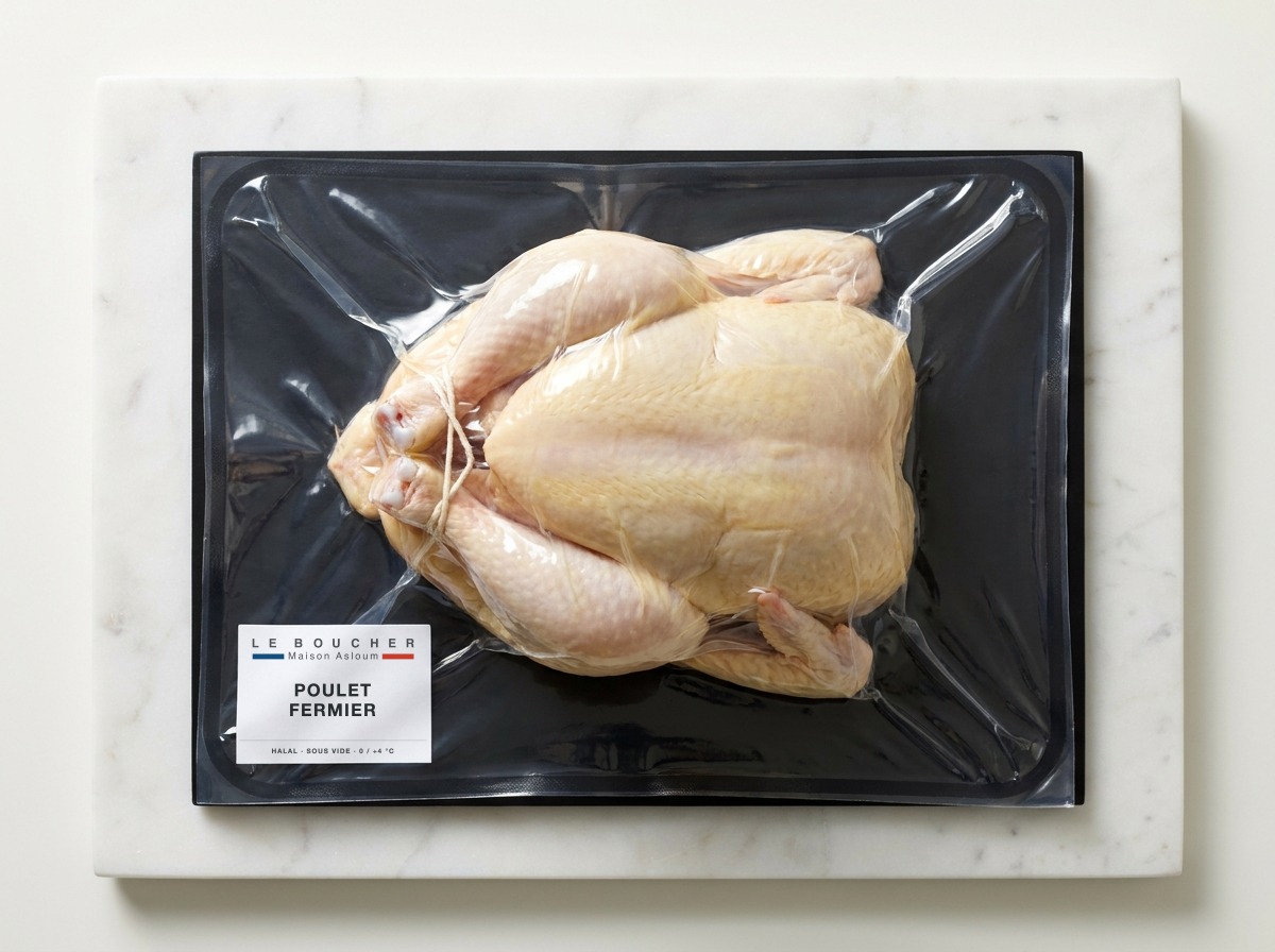 Poulet fermier halal sous vide