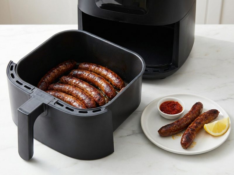 Merguez à l’air fryer : temps et température