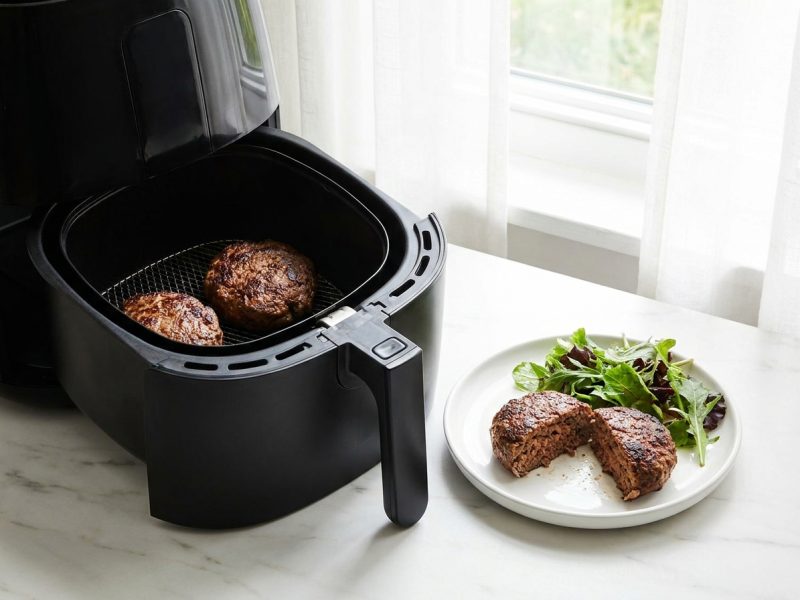 Steak haché à l’air fryer