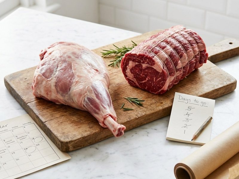 Commander la viande d’un grand repas : combien de jours avant