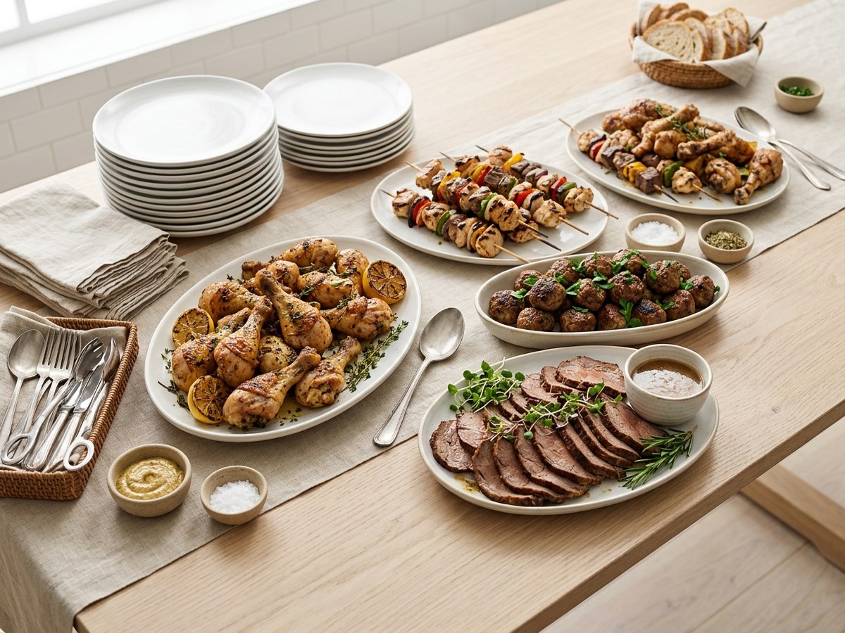 Combien de viande pour un buffet debout