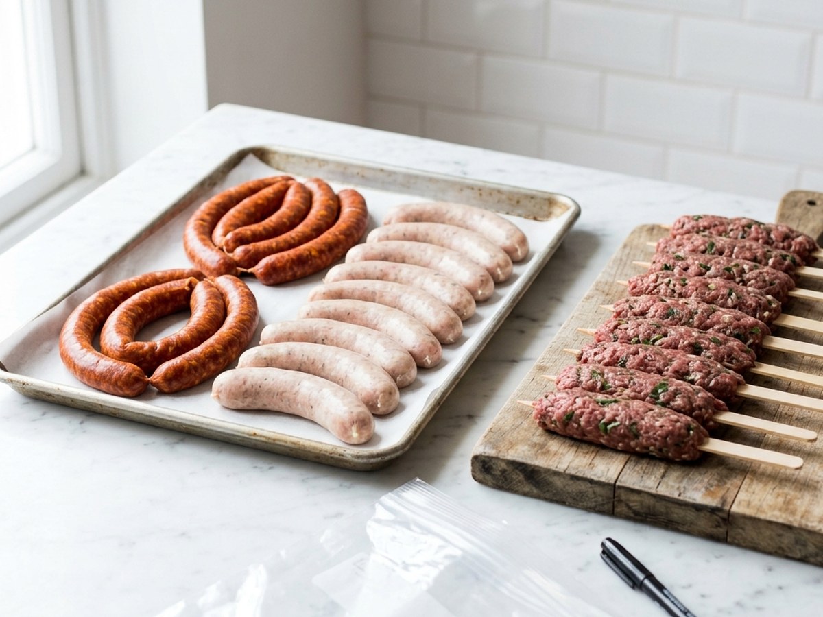 Congeler brochettes, merguez et saucisses : les pièces fines