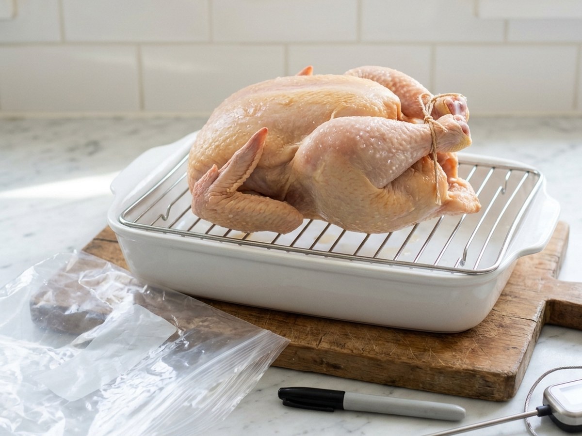 Congeler et décongeler un poulet entier : le calendrier