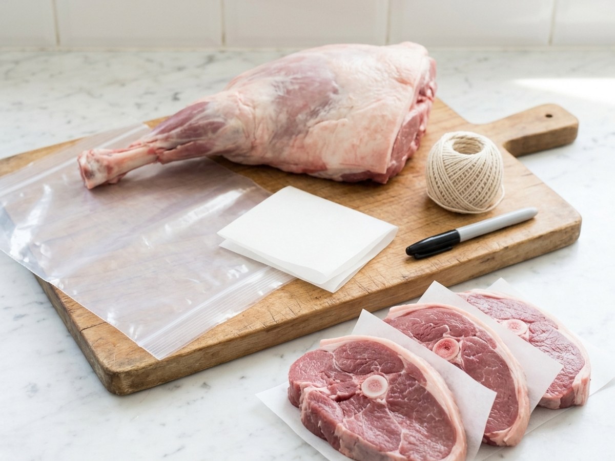 Congeler un gigot d’agneau entier : la place et le temps