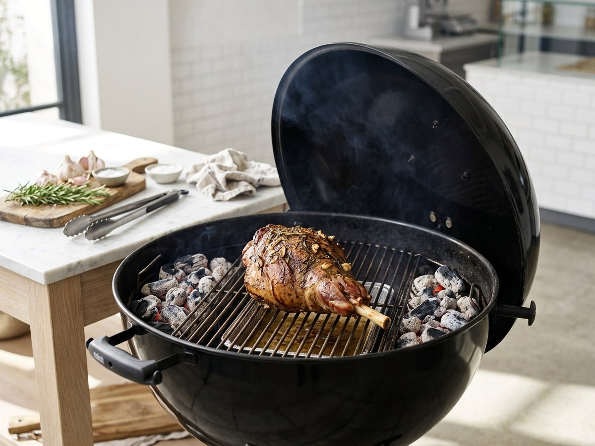 Cuire un gigot entier au barbecue