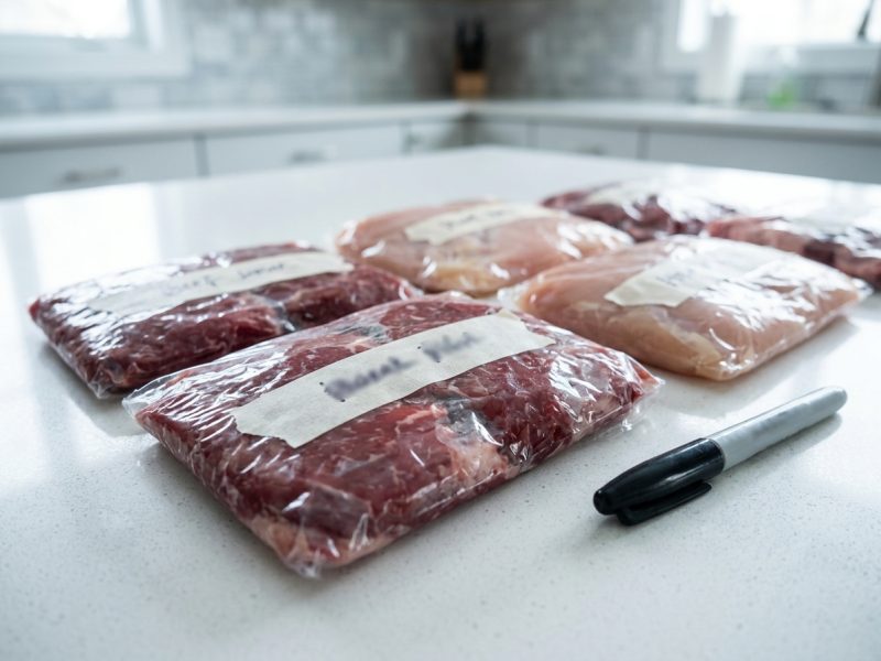 Étiqueter et dater ses portions de viande
