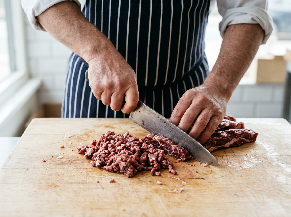 Hacher sa viande au couteau ou au hachoir