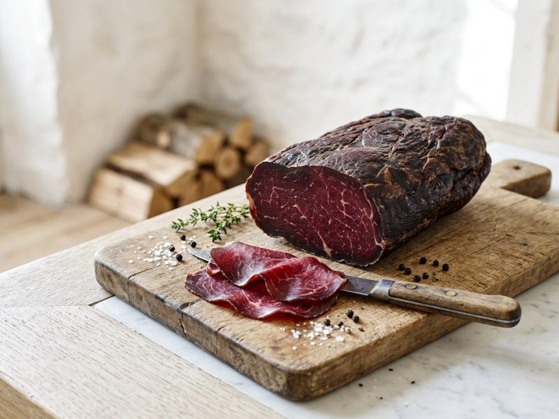 La cecina de bœuf babilla, fumée au hêtre