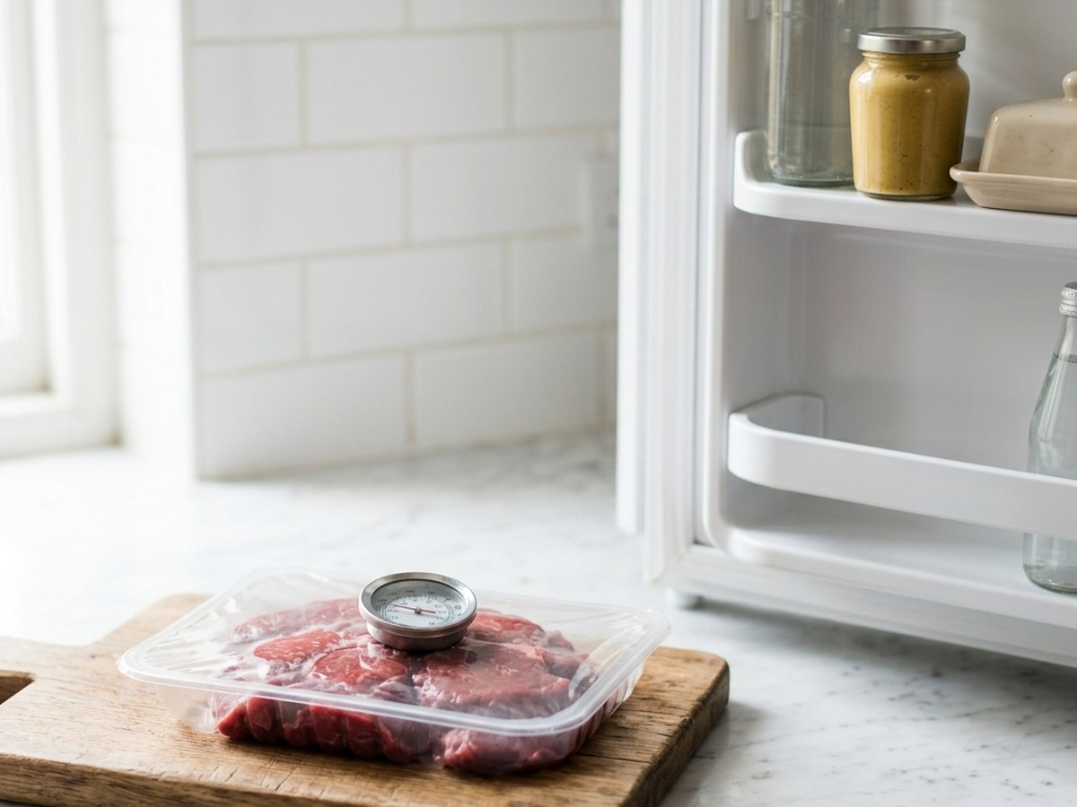 La porte du réfrigérateur : le pire endroit pour la viande