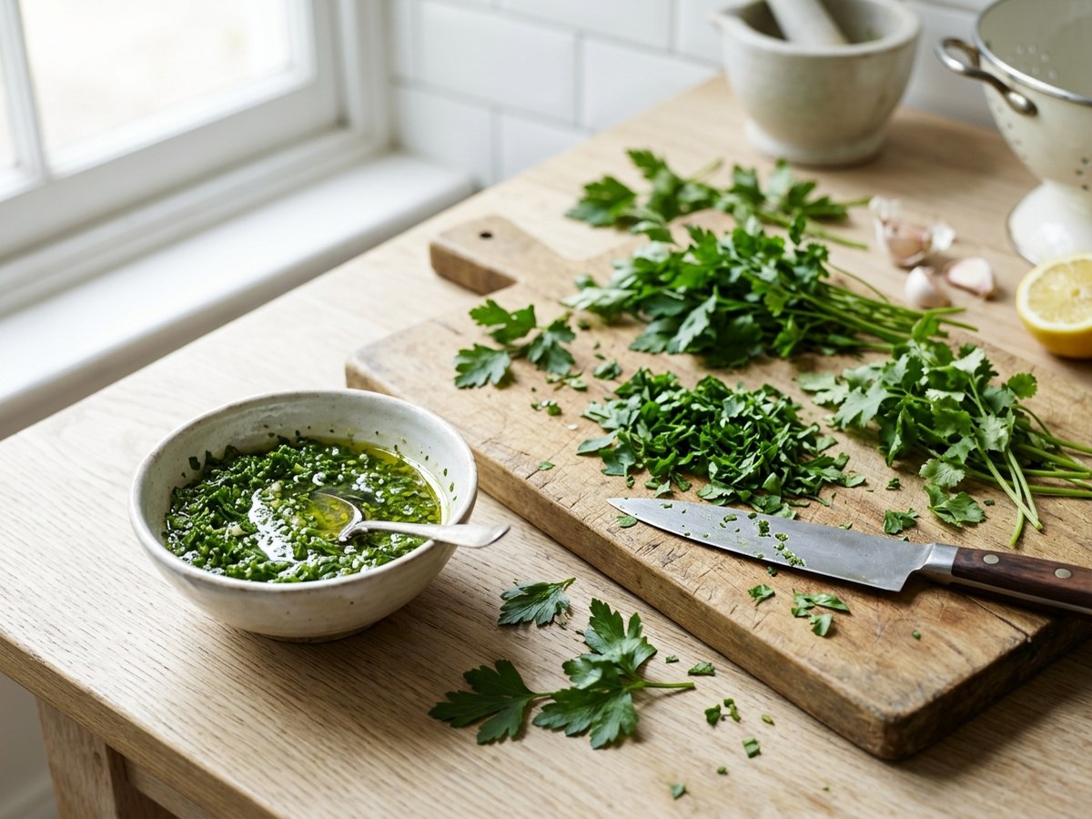 La sauce aux herbes fraîches qui ne noircit pas