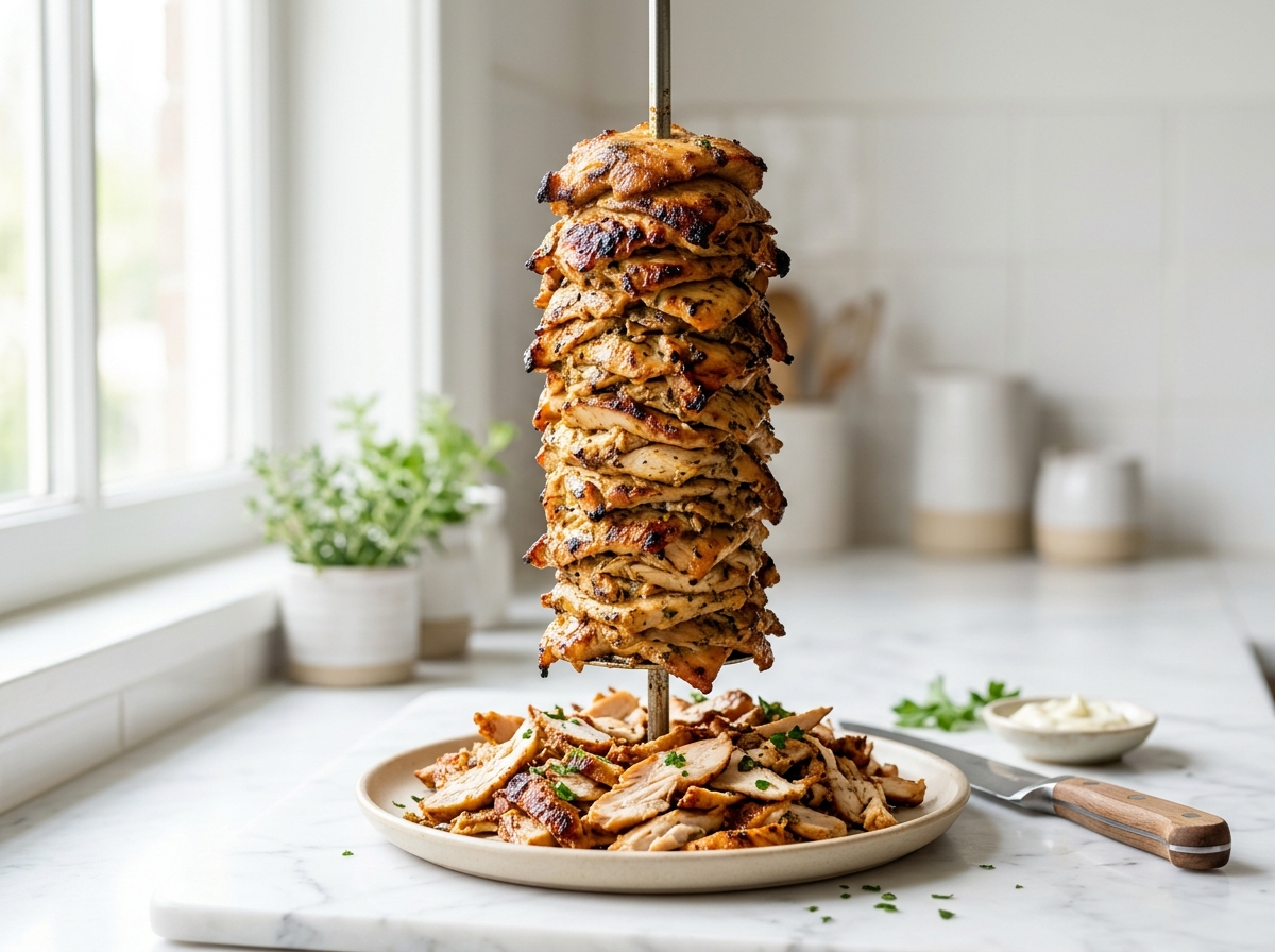 Le chawarma maison, à la broche ou au four