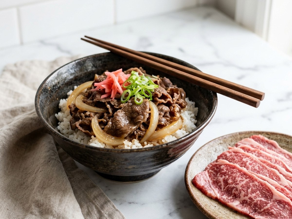 Le gyudon : l’émincé de bœuf japonais, sans mirin ni saké