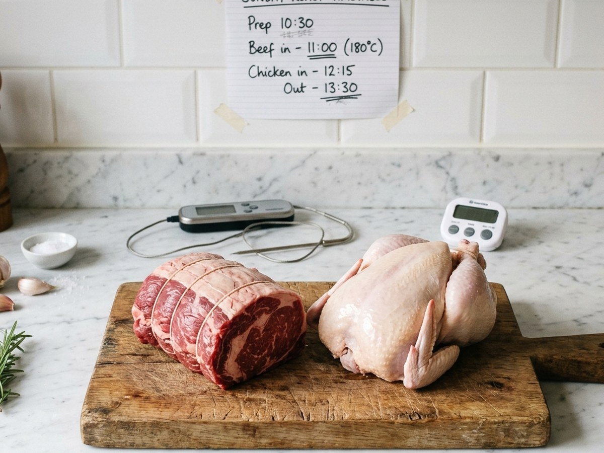 Le plan de cuisson d’un grand repas, écrit heure par heure