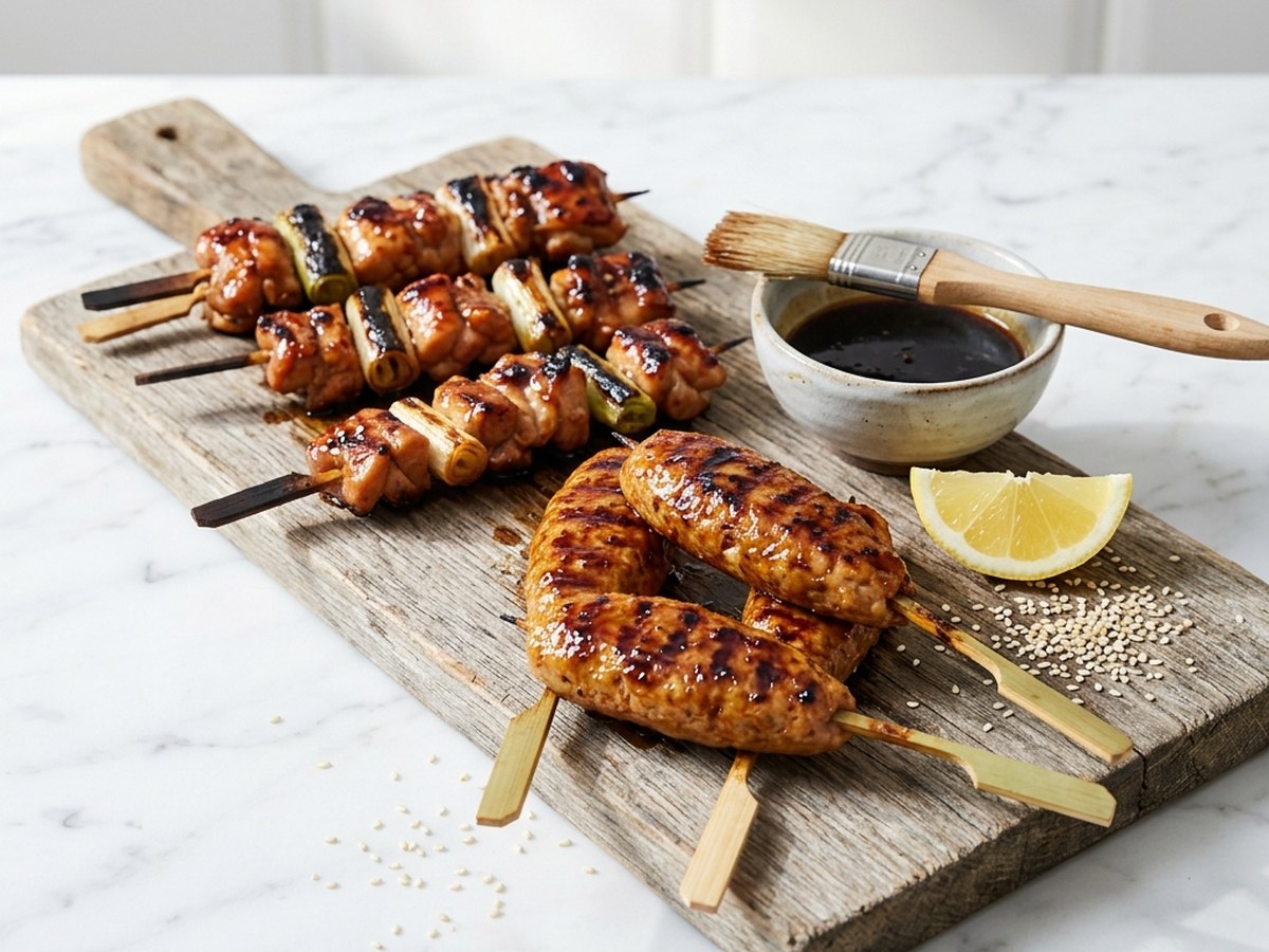 Yakitori et tsukune : les brochettes japonaises sans mirin ni saké