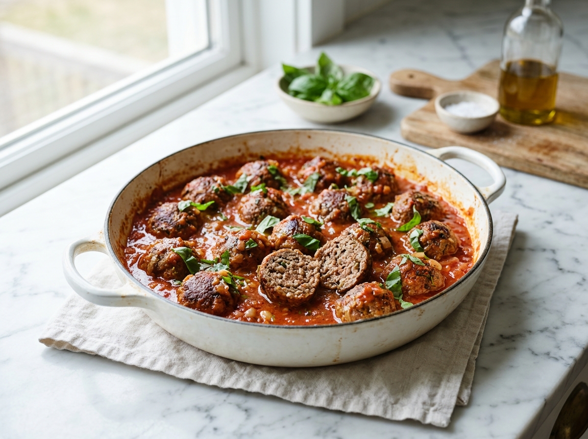 Les boulettes en sauce tomate, du köfte à l’italienne
