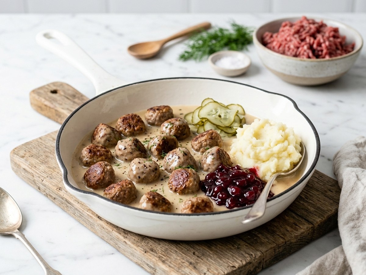 Les boulettes suédoises sans porc : le mélange veau et bœuf