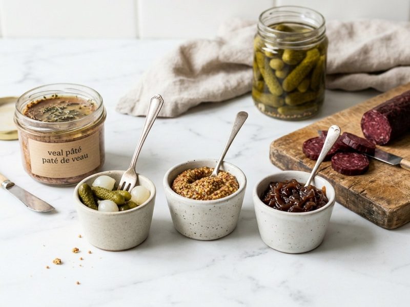 Cornichons, moutarde, oignons au vinaigre : les condiments d’une planche