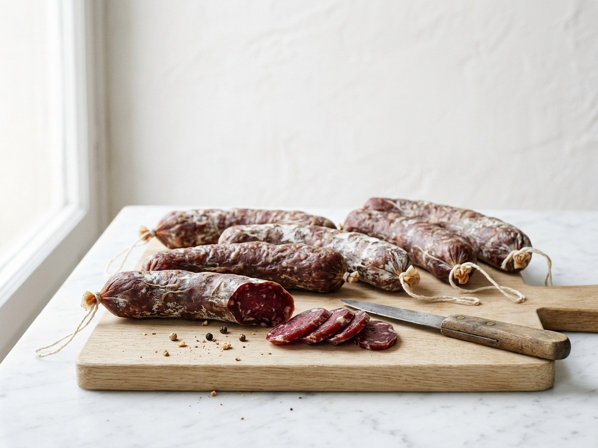 Les six saucissons secs de la maison