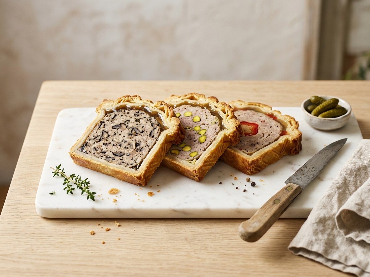 Les trois pâtés en croûte de la maison