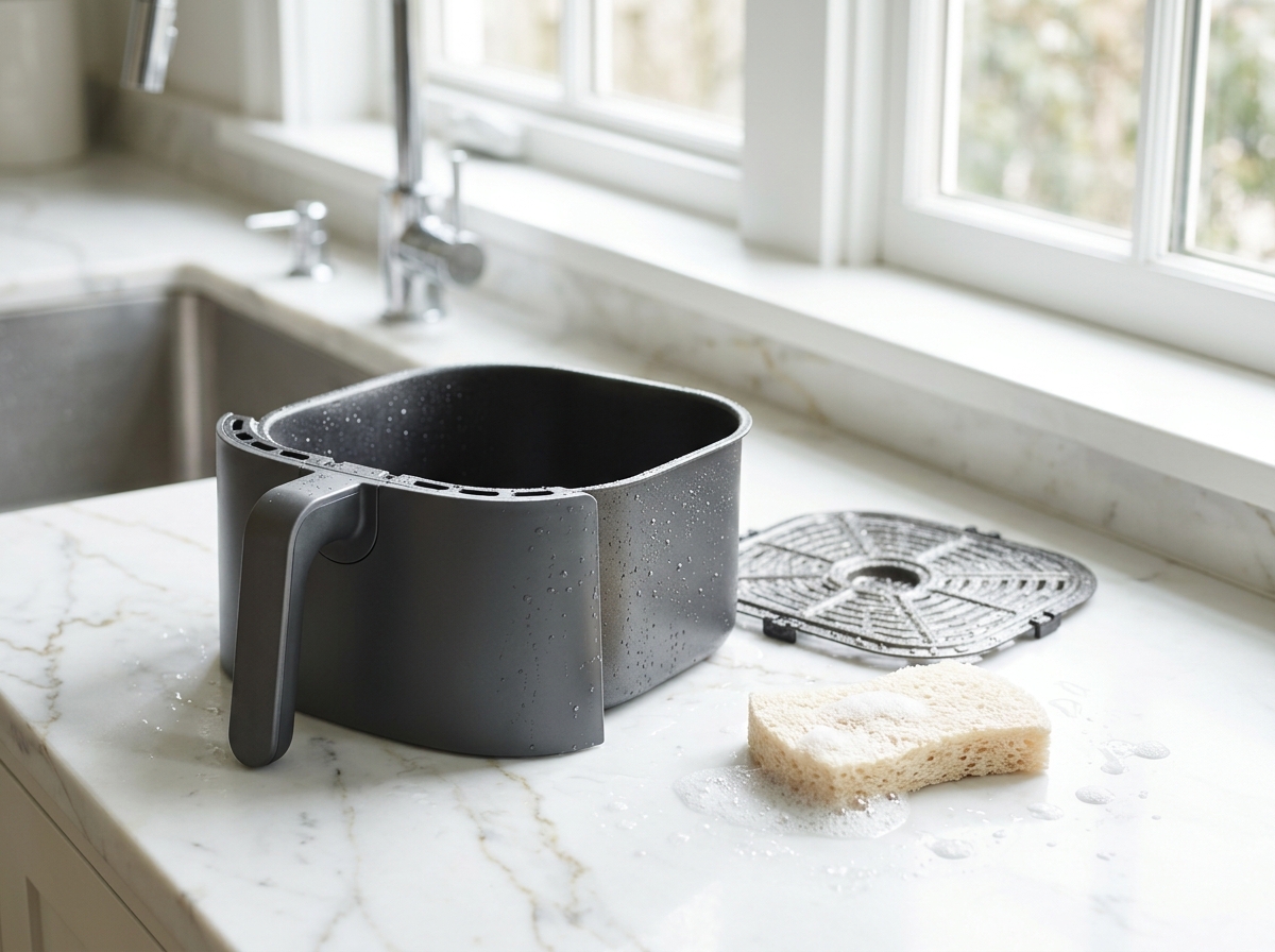 Nettoyer l’air fryer après de la viande
