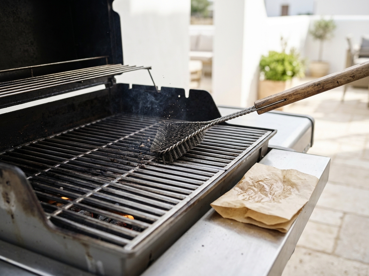 Nettoyer la grille après la viande