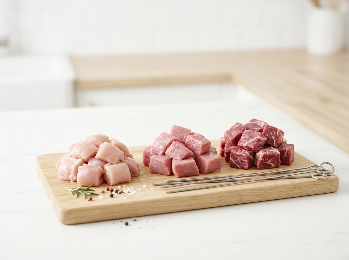 Quelle viande pour des brochettes de volaille, de veau ou d’agneau ?