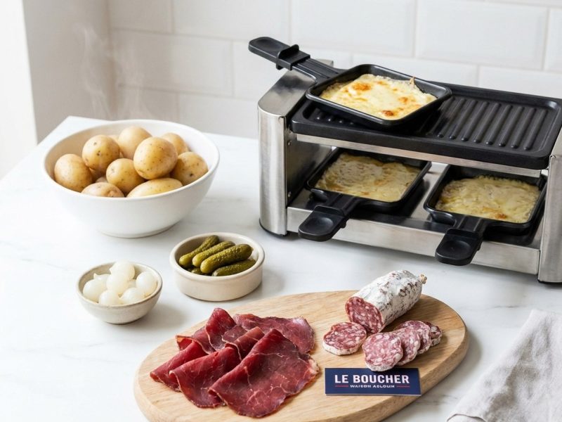 Raclette halal : que mettre sur la planche à la place du jambon