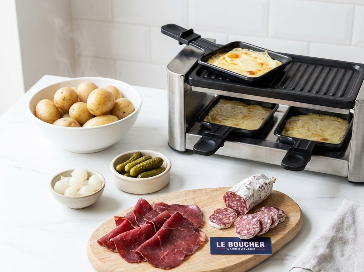 Raclette halal : que mettre sur la planche à la place du jambon