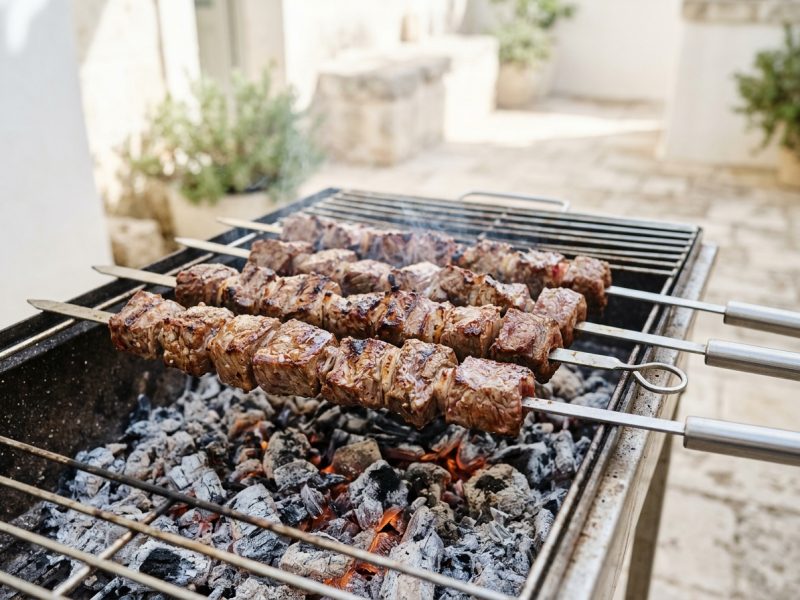 Réussir des brochettes sur la braise