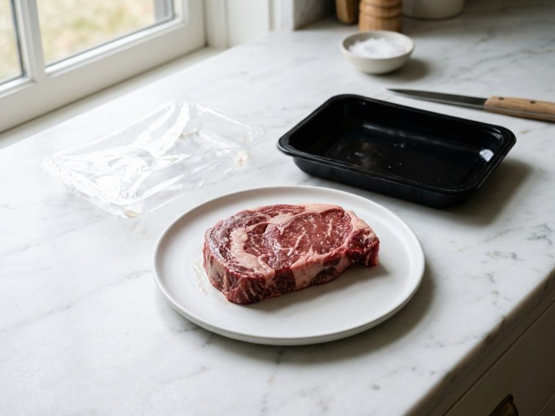 Sortir la viande du sous vide avant de la cuire
