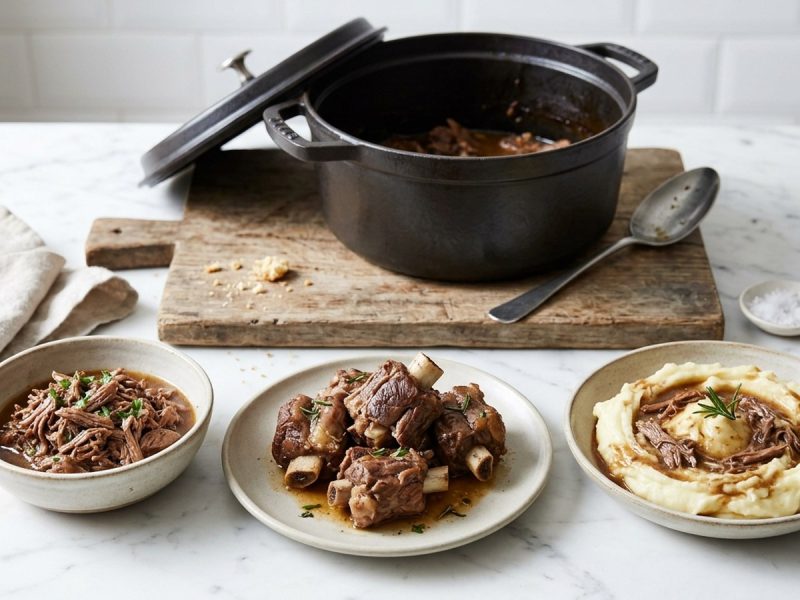 Trois générations à table : une viande, trois textures