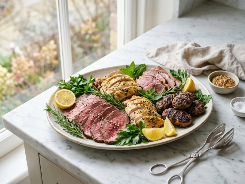 Un buffet froid de viandes pour une occasion