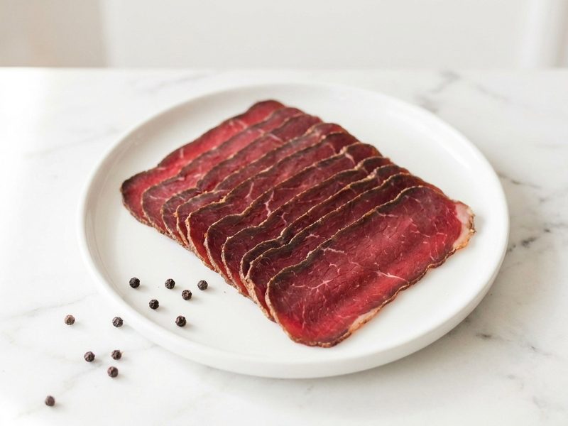 Cecina de bœuf babilla, servi sur du pain