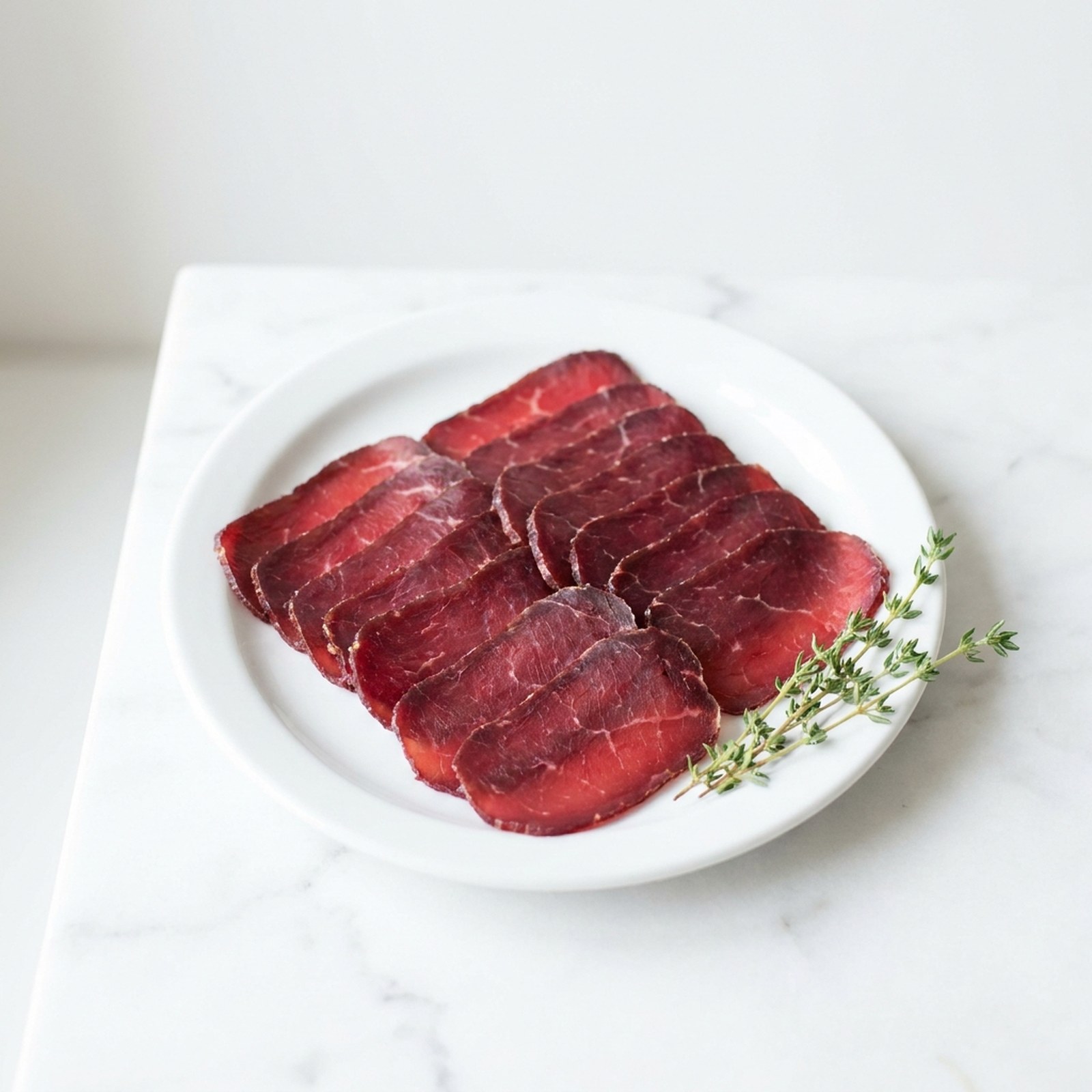Cecina filet de bœuf, servi sur du pain