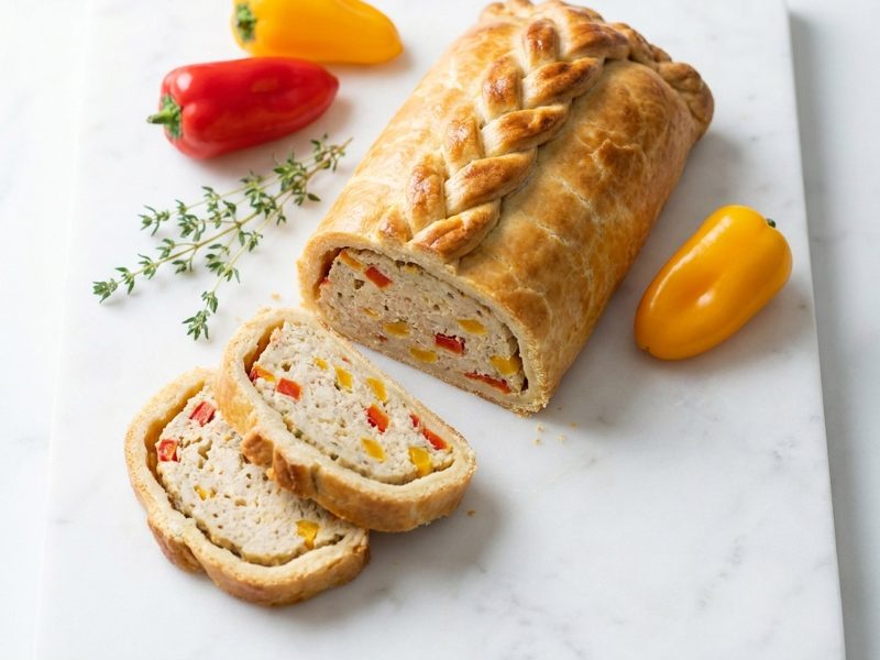 Brunch d’œufs brouillés et pâté en croûte provençale