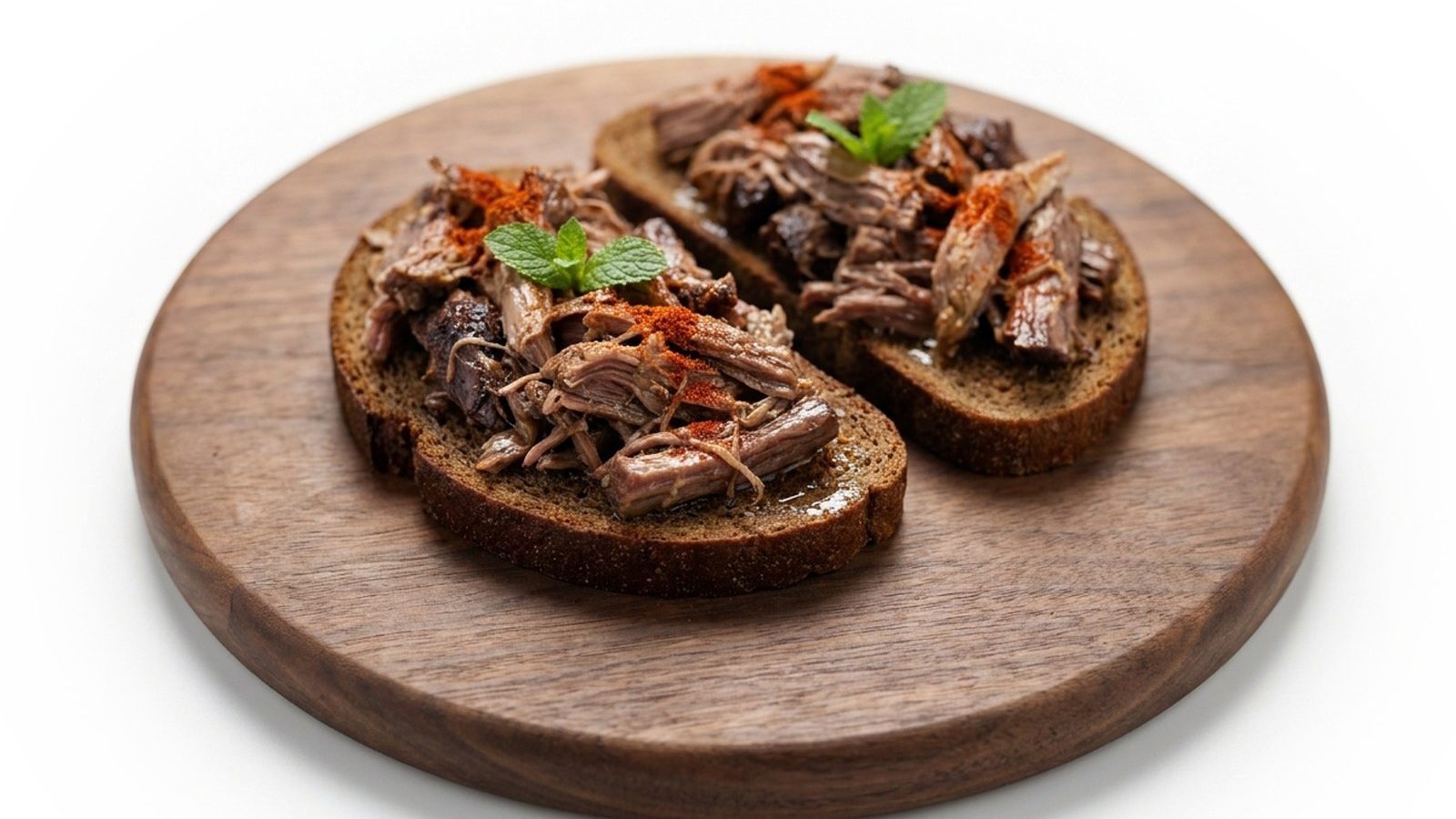 Casse-croûte de rillette d’agneau halal et cornichons
