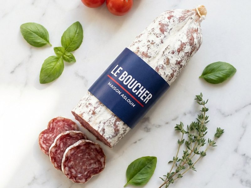 Salade de lentilles vertes au saucisson sec halal à l’italienne